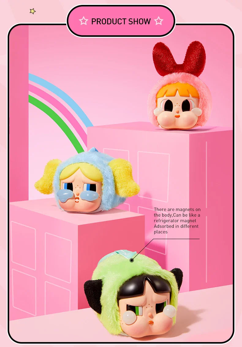 Genuine Pop Mart × Powerpuff Girls Series - Vinyl Face Plush Blind Box Flowers - Tophatter Daily Deals