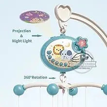 Musical Baby Mobile Projection Remote Newborn Sensory Toys - Tophatter Daily Deals