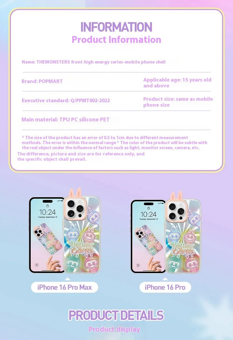 Genuine Labubu The Monsters Big Into Energy Series Wireless Charger Case Cover Key Chain Labubu Surprise Gift Peripheral Model Mythical - Tophatter Daily Deals