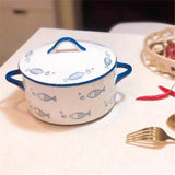Ceramic 1000ml Covered Noodle Bowl Microwave Safe With Lid - Tophatter Daily Deals