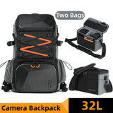 2-in-1 Camera Backpack And Sling Waist Bag Grey Backpacks - Tophatter Daily Deals