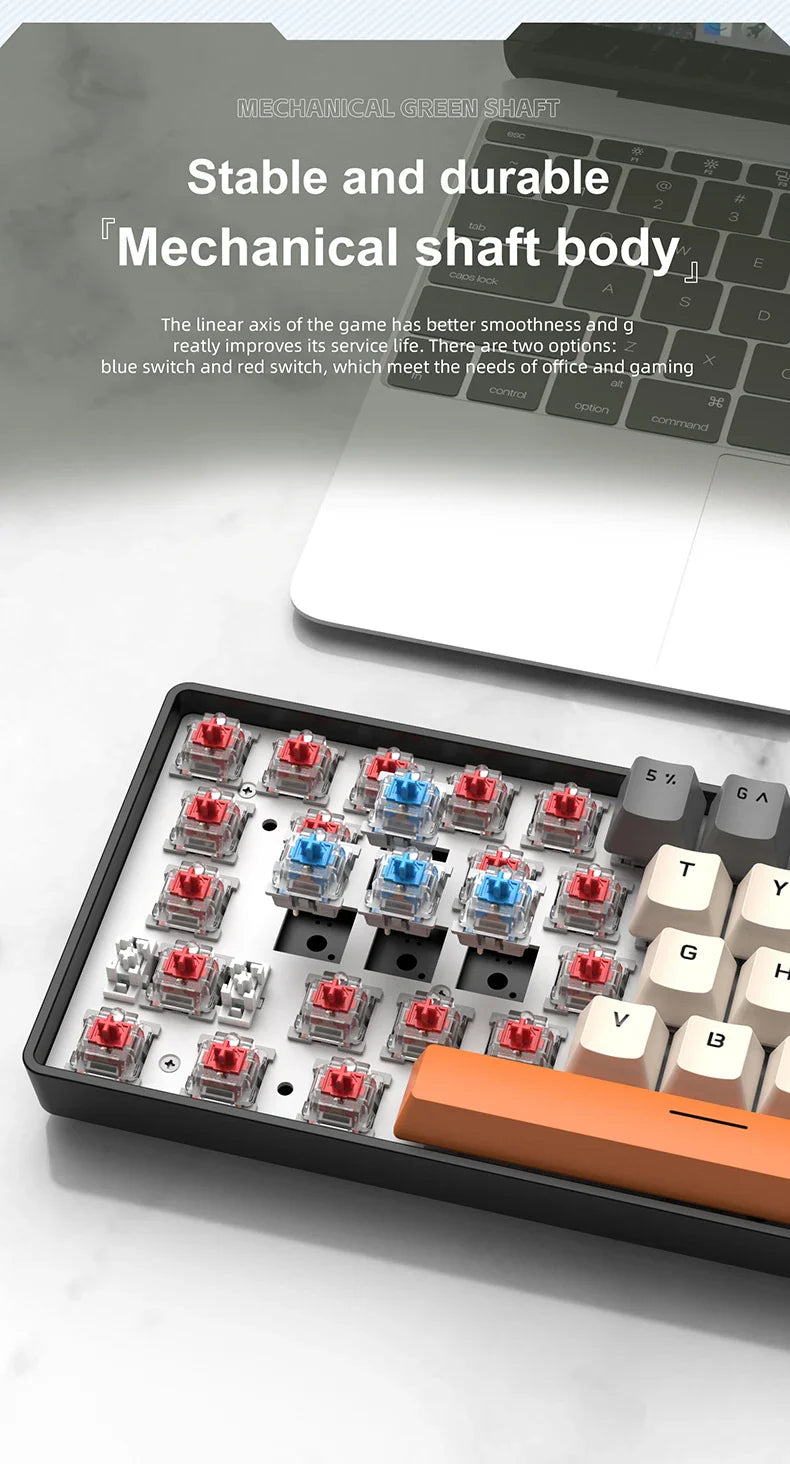 60 Percent Mechanical Mini Keyboard Wired RGB Portable - Tophatter Daily Deals