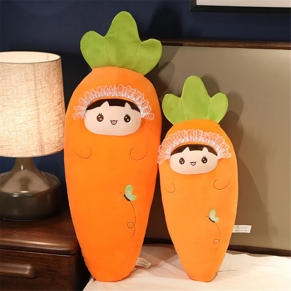 Cartoon Carrot Plant Vegetable Plush Stuffed Soft Toy Huge Food - Tophatter Daily Deals