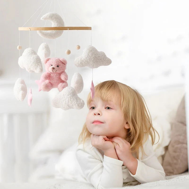 Baby Crib Mobile Wooden Musical Newborn Sensory Toys - Tophatter Daily Deals