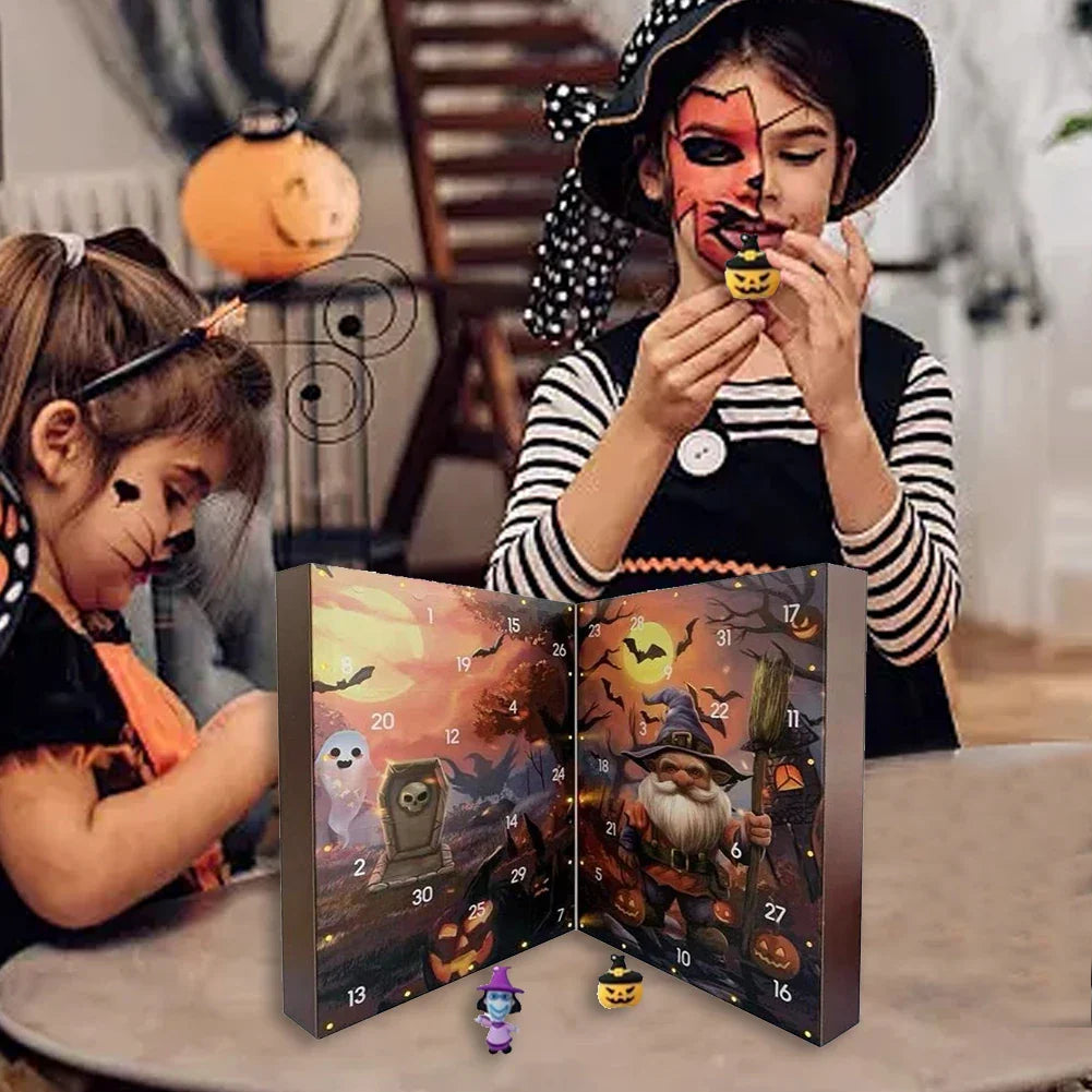 Halloween Gnome Advent Calendar Two Panel Countdown 2025 - Tophatter Daily Deals