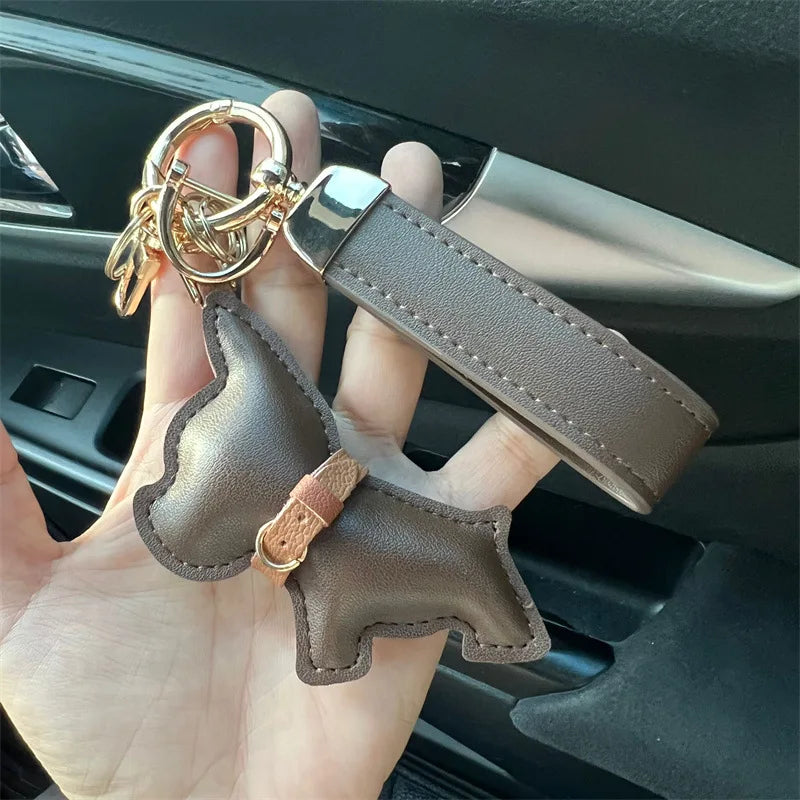 Leather Dog Keychain Car Charm Bag Hanging Accessory 06 - Tophatter Daily Deals