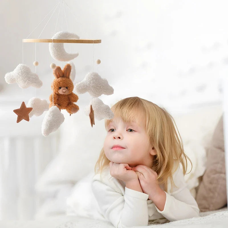 Baby Crib Mobile Wooden Nursery Newborn Sensory Toys - Tophatter Daily Deals
