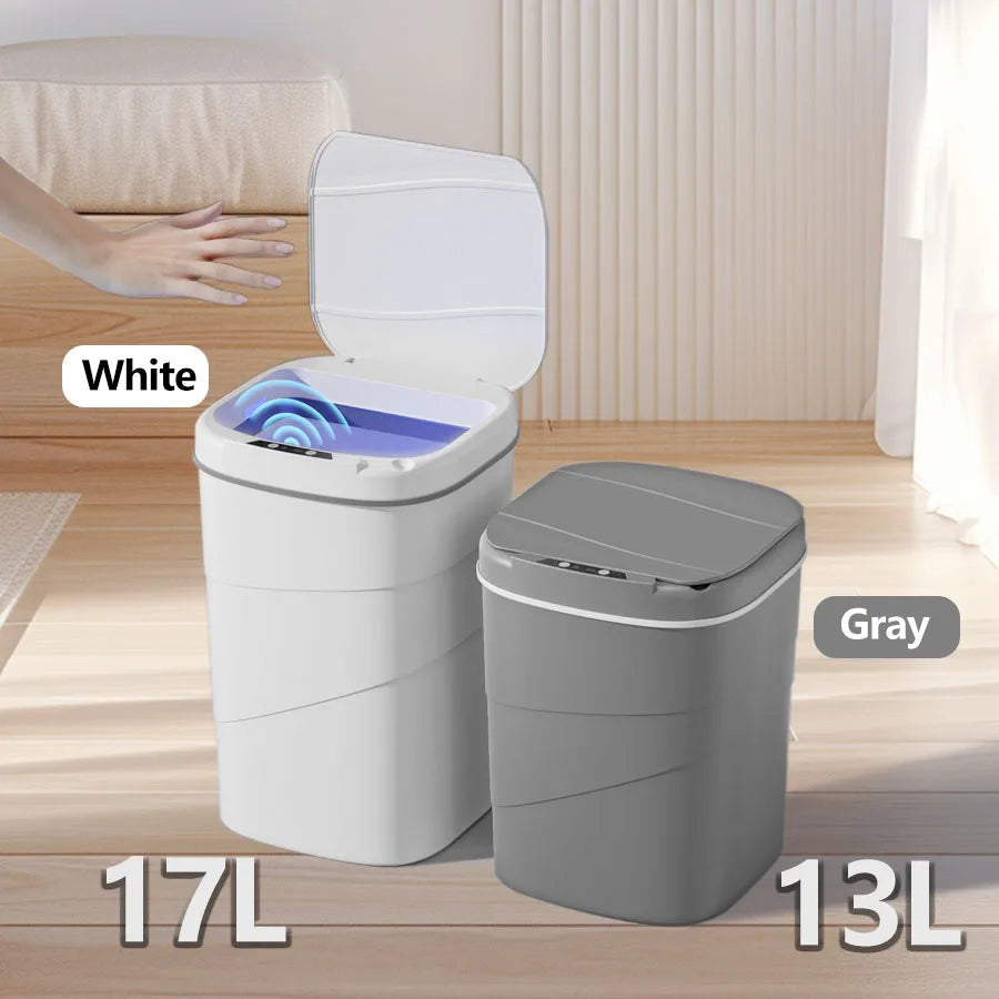 Touchless Sensor Trash Can Battery Powered Hygienic Home - Tophatter Daily Deals