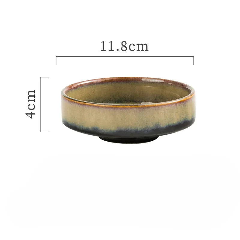 Rice Bowl 4.5 Inch Ceramic Japanese Bowl Fall 2025 Gift 2pcs-coffee gold - Tophatter Daily Deals