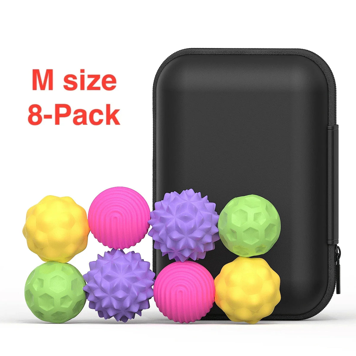 Silicone Magnetic Sensory Balls Fidget Toy Stress Relief M 8-pack Colorful - Tophatter Daily Deals