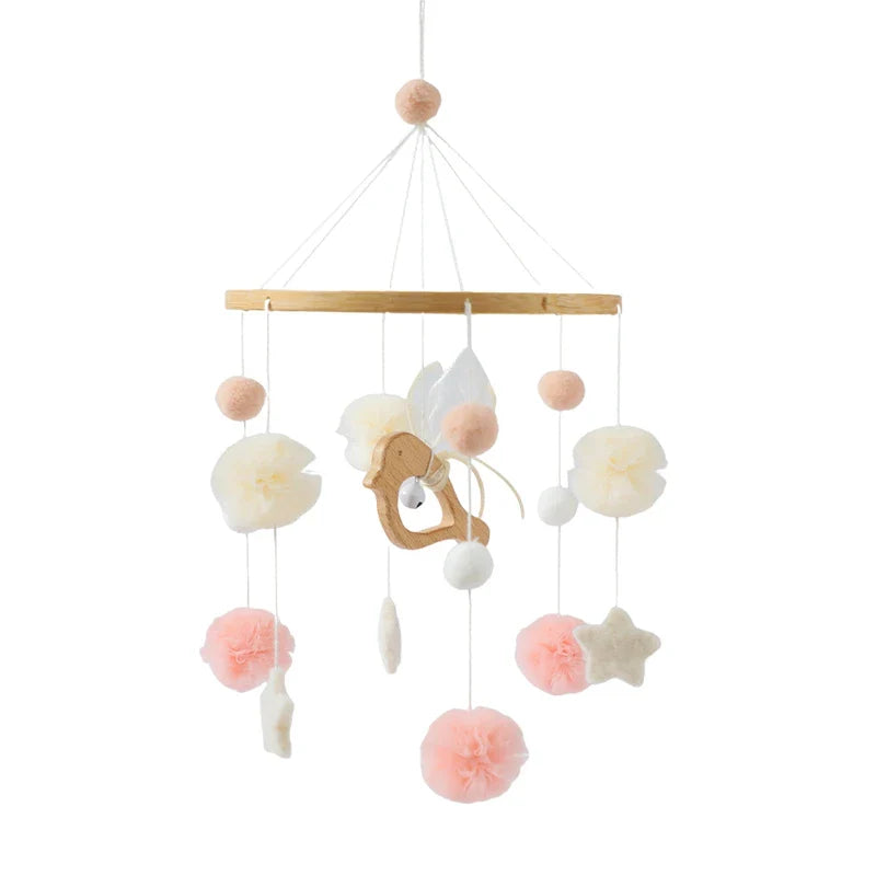 Wooden Crib Mobile Bracket Newborn Sensory Toys Soothing L - Tophatter Daily Deals