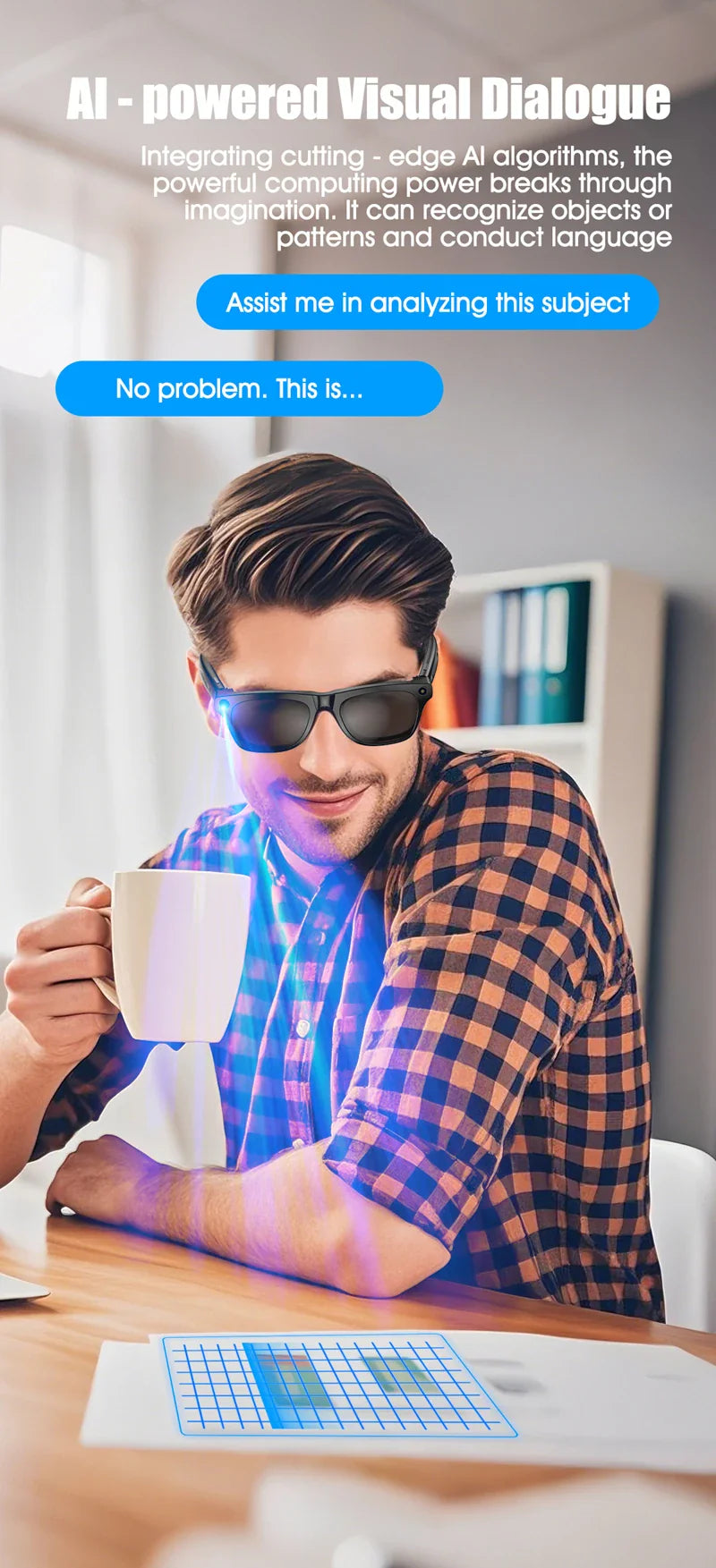 4K AI Smart Camera Glasses Photochromic Travel Handsfree - Tophatter Daily Deals