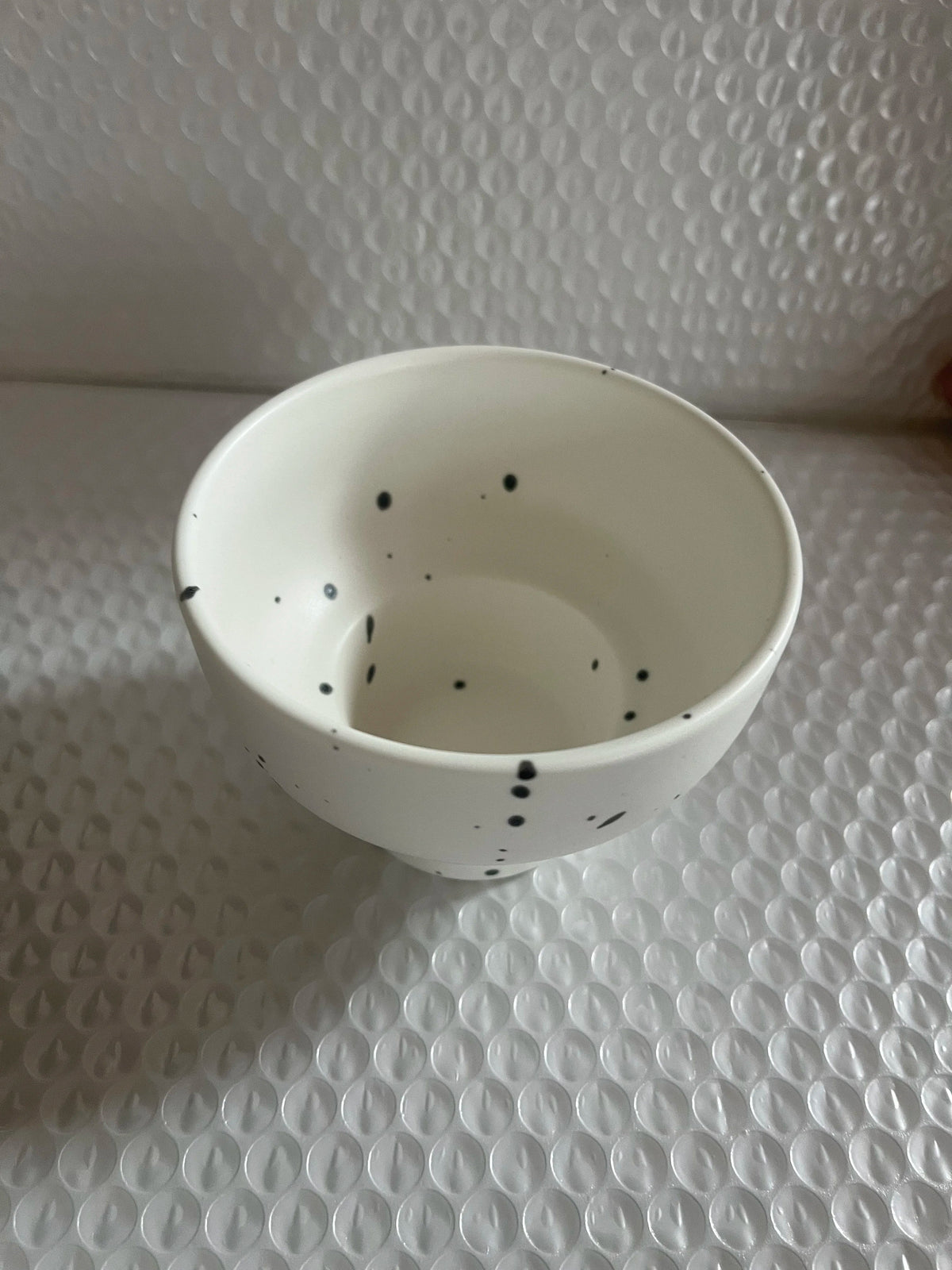 Ceramic Bowl 4 Inch Speckled White Retro Microwave Safe - Tophatter Daily Deals