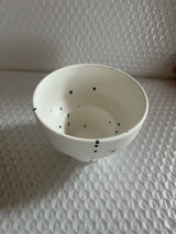 Ceramic Bowl 4 Inch Speckled White Retro Microwave Safe - Tophatter Daily Deals