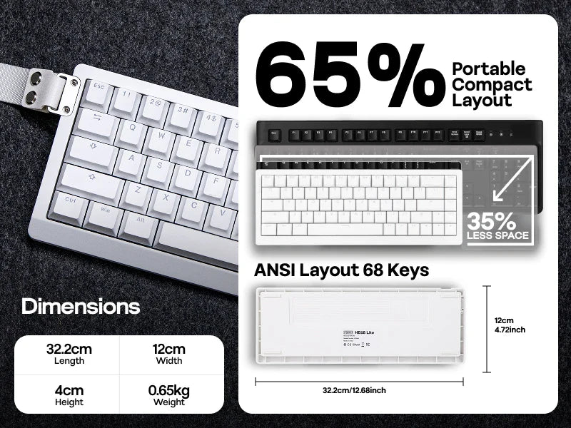 Mechanical 65 Percent Magnetic Wired Keyboard RGB Backlit - Tophatter Daily Deals