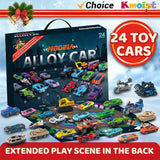Advent Calendar 24 Alloy Cars Set Christmas Countdown - Tophatter Daily Deals