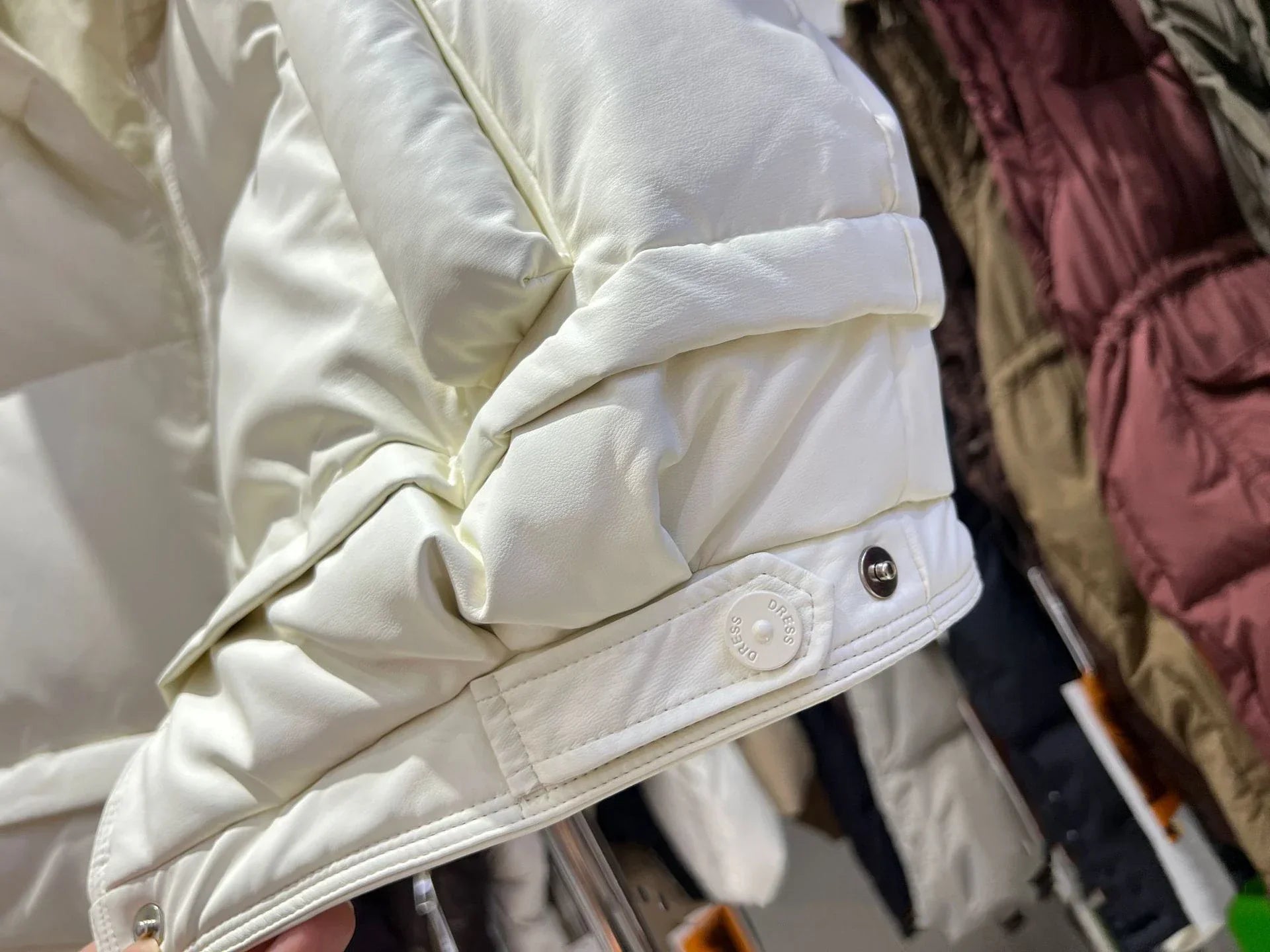 Warm Women’s Down Vest - Cropped Boxy, PU, Winter Layering - Tophatter Daily Deals