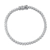 Moissanite 2mm Tennis Bracelet Sterling Silver White 2mm - Tophatter Daily Deals