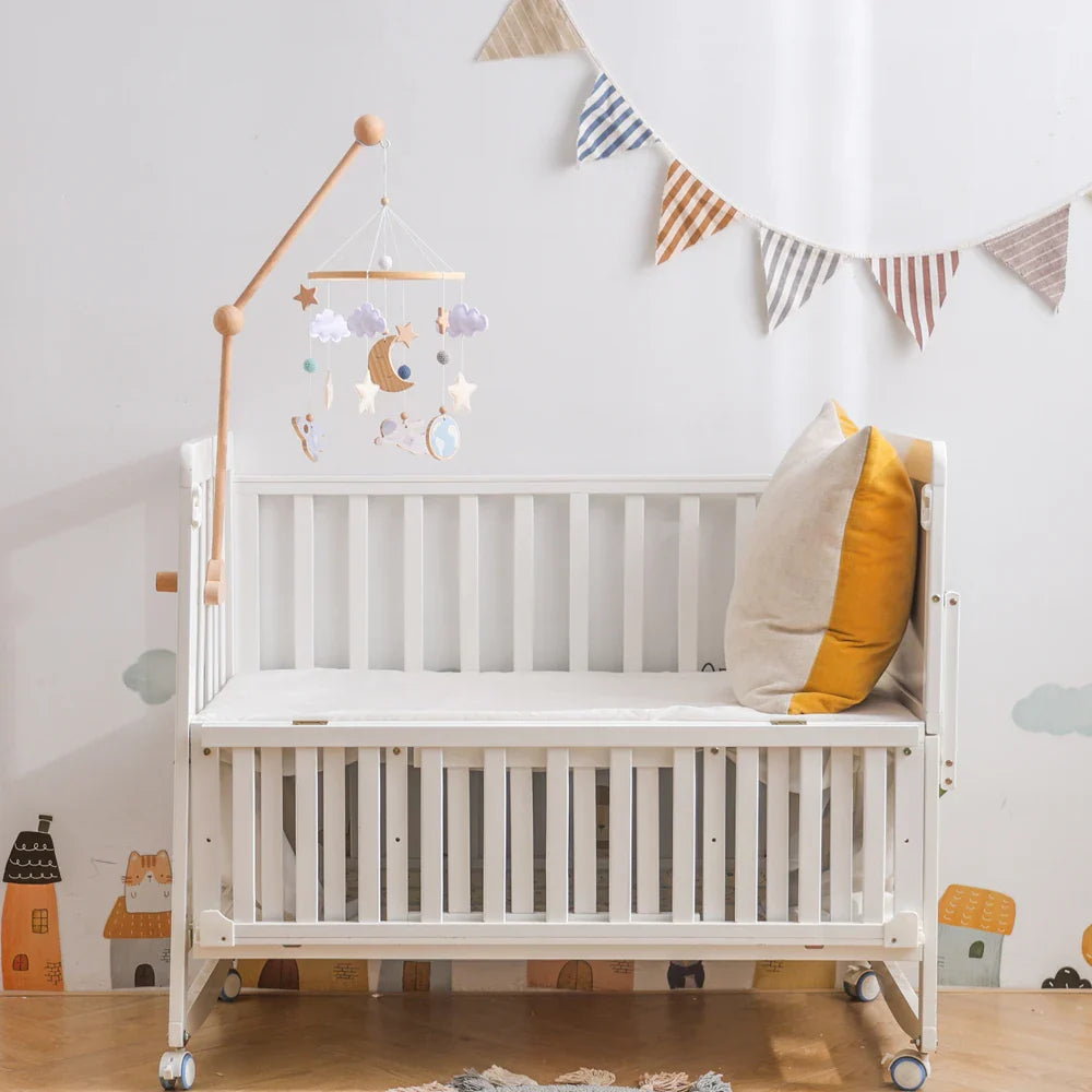 Wooden Rocket Crib Mobile Newborn Sensory Toys Soothing - Tophatter Daily Deals