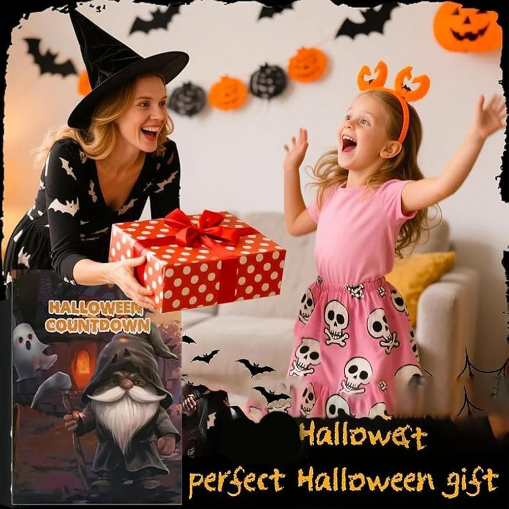 Halloween Gnome Advent Calendar Two Panel Countdown 2025 - Tophatter Daily Deals