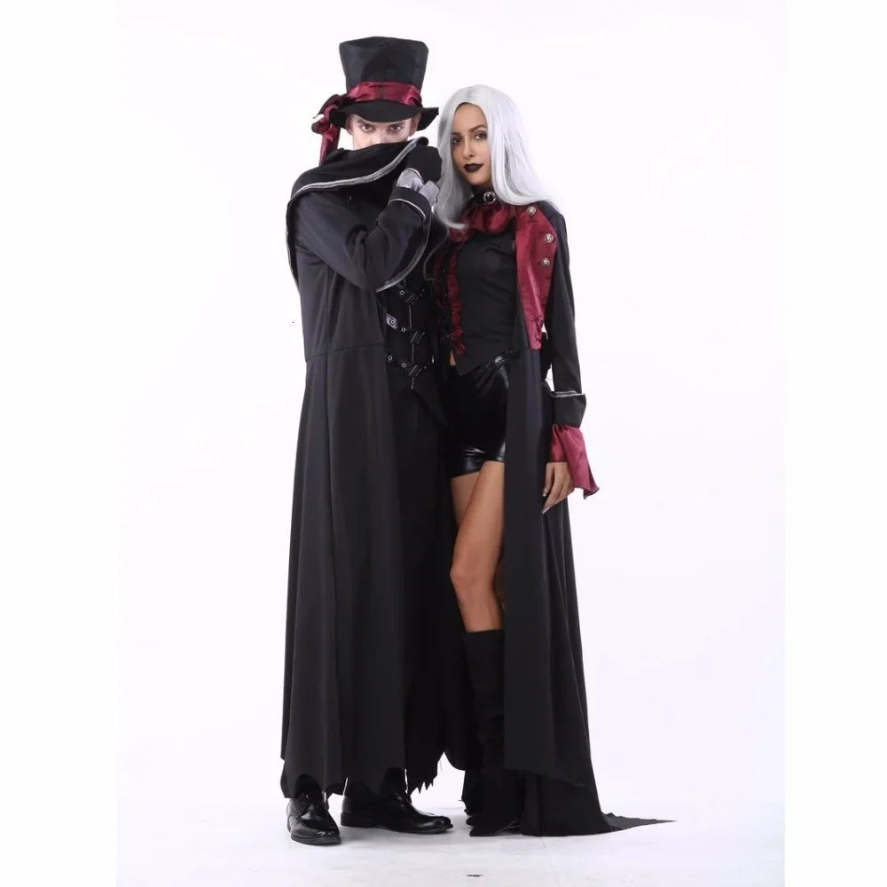 Vampire Costume Set Gothic Couple Halloween 2025 Cosplay - Tophatter Daily Deals