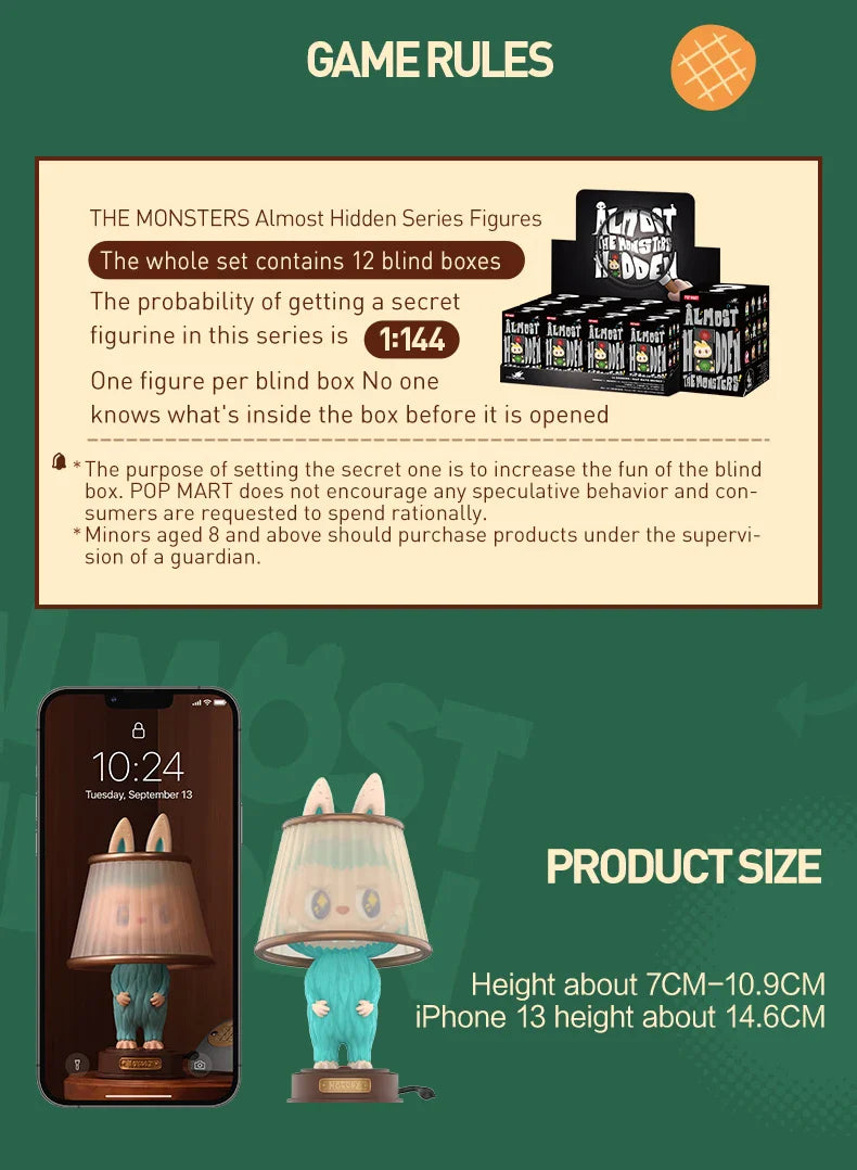 Genuine Pop Mart The Monsters Labubu Almost Hidden Series Mystery Box Figurine Mythical - Tophatter Daily Deals