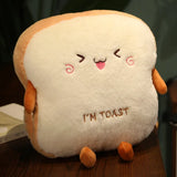 35cm Plush Bread Pillow Cute Toast Soft Warm Hand Cushion Loaf Stuffed Toy Plushie Food - Tophatter Daily Deals