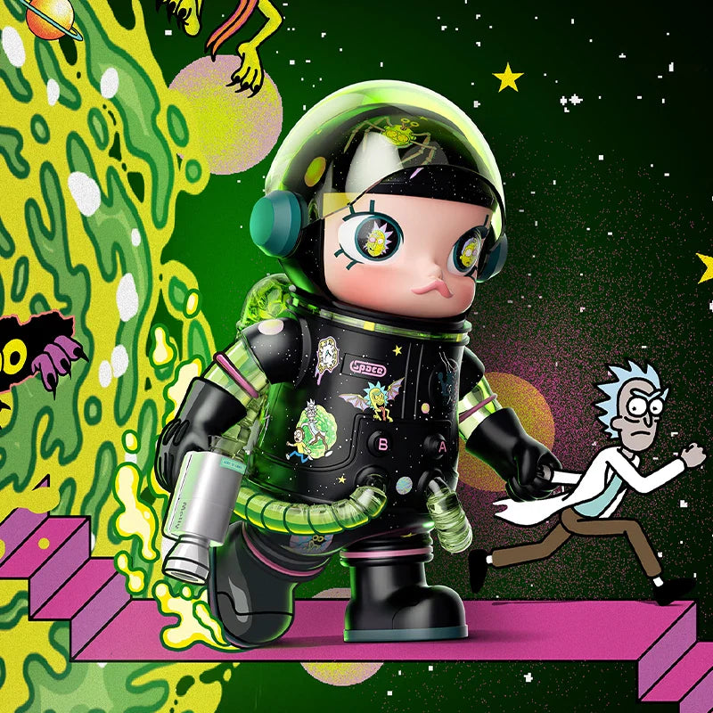 Genuine Pop Mart Mega Space Molly 400% Rick and Morty Limited Edition Figure Outer Space - Tophatter Daily Deals