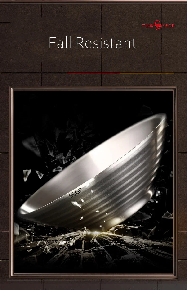 Stainless Steel Ramen Bowl 1.4L Insulating Christmas Gift - Tophatter Daily Deals