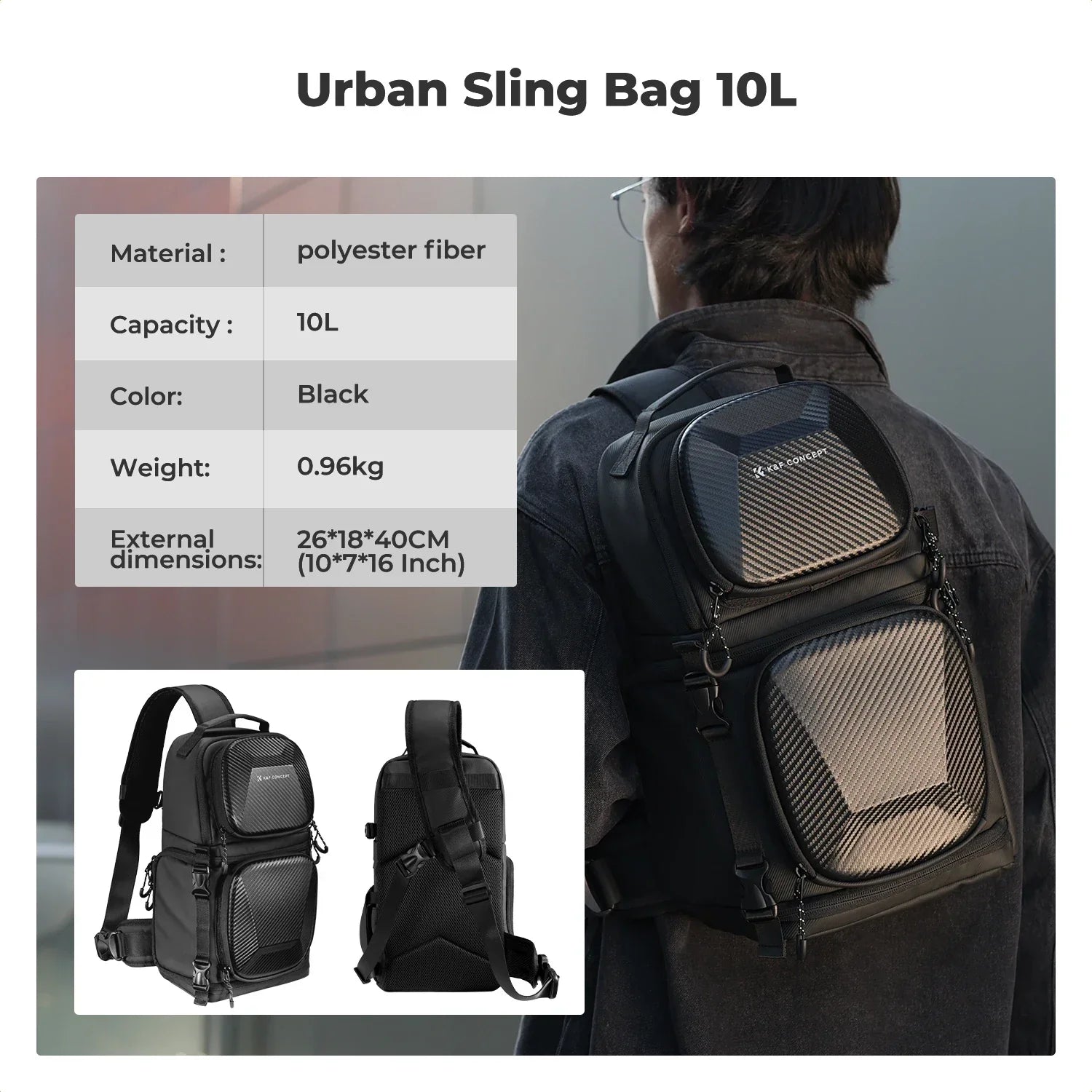 10L Hardshell Camera Sling Bag Grey Backpacks - Tophatter Daily Deals