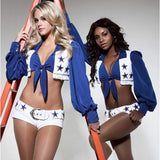 Fitted Women Cheerleader Costume - Crop Top, Polyester - Tophatter Daily Deals
