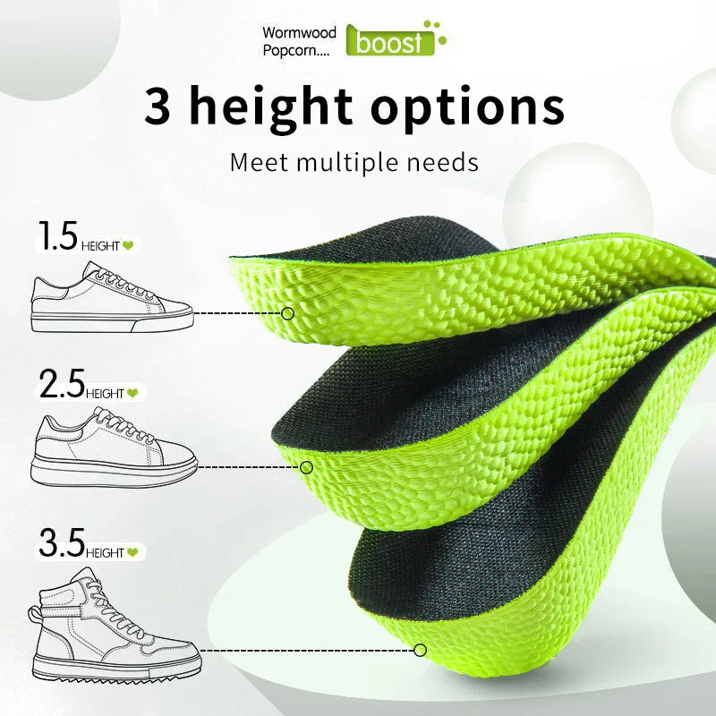 Height Increase Memory Foam Insoles With Arch Support Plantar Fascia Insole - Tophatter Daily Deals