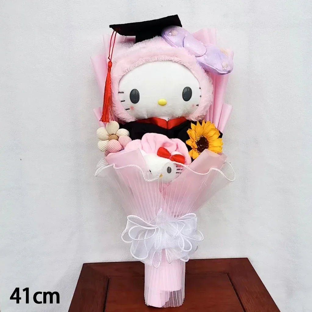 Sanrio Kuromi My Melody Hello Kitty Cinnamoroll Plush Bouquet Hello Kitty Graduation Flowers - Tophatter Daily Deals