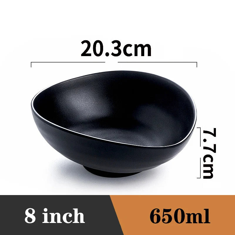 Ramen Bowl Black Plastic Japanese Style Noodle Bowl W1408 8inch - Tophatter Daily Deals
