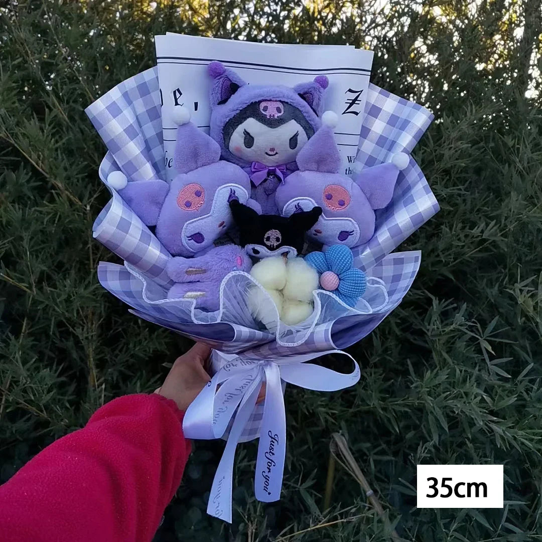 Sanrio Hello Kitty Plush Bouquet Flowers Kuromi (Purple) Flowers - Tophatter Daily Deals