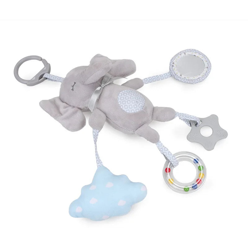 Elephant Plush Rattle Newborn Sensory Toys Soft Bell - Tophatter Daily Deals