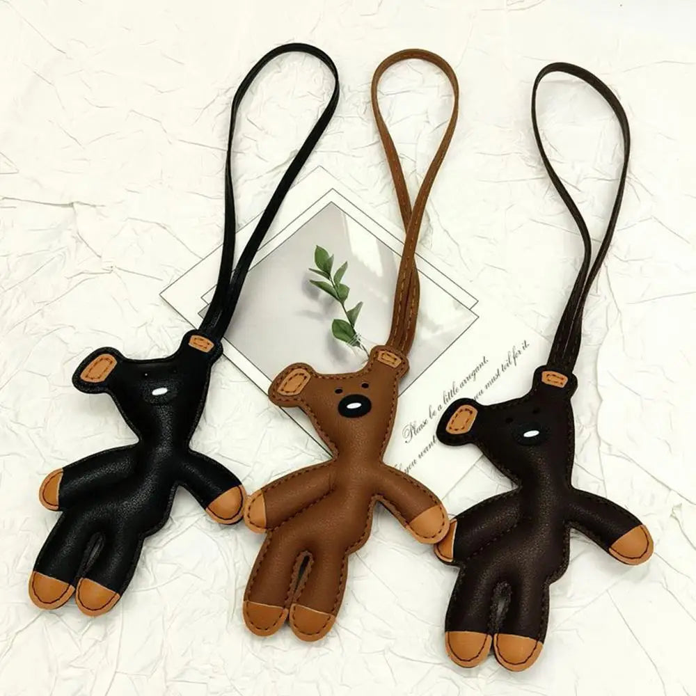 Bear Keychain PU Leather Mini Bag Charm Cute Gift Accessory - Tophatter Daily Deals