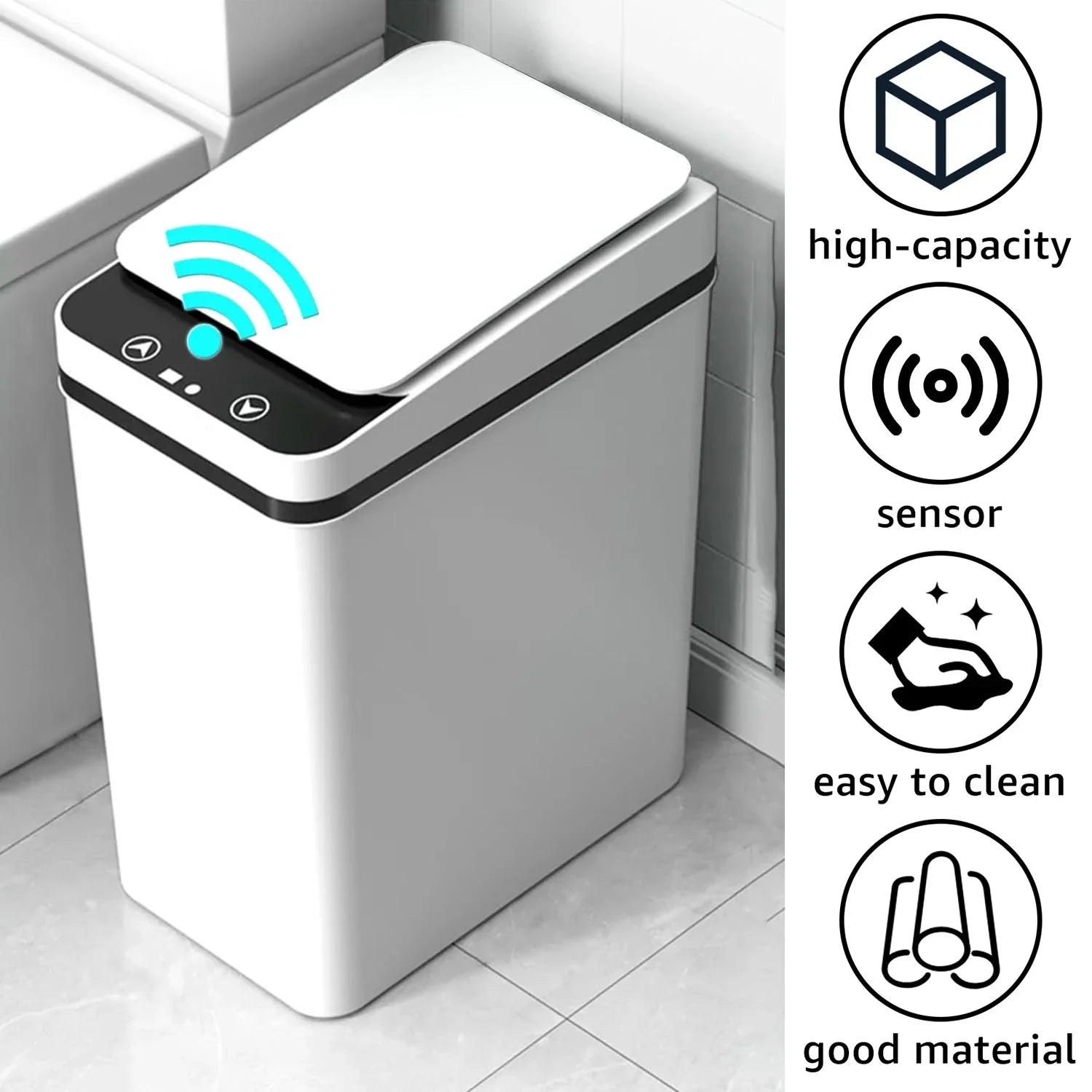 Touchless Automatic Trash Can 12L Sensor Kitchen - Tophatter Daily Deals