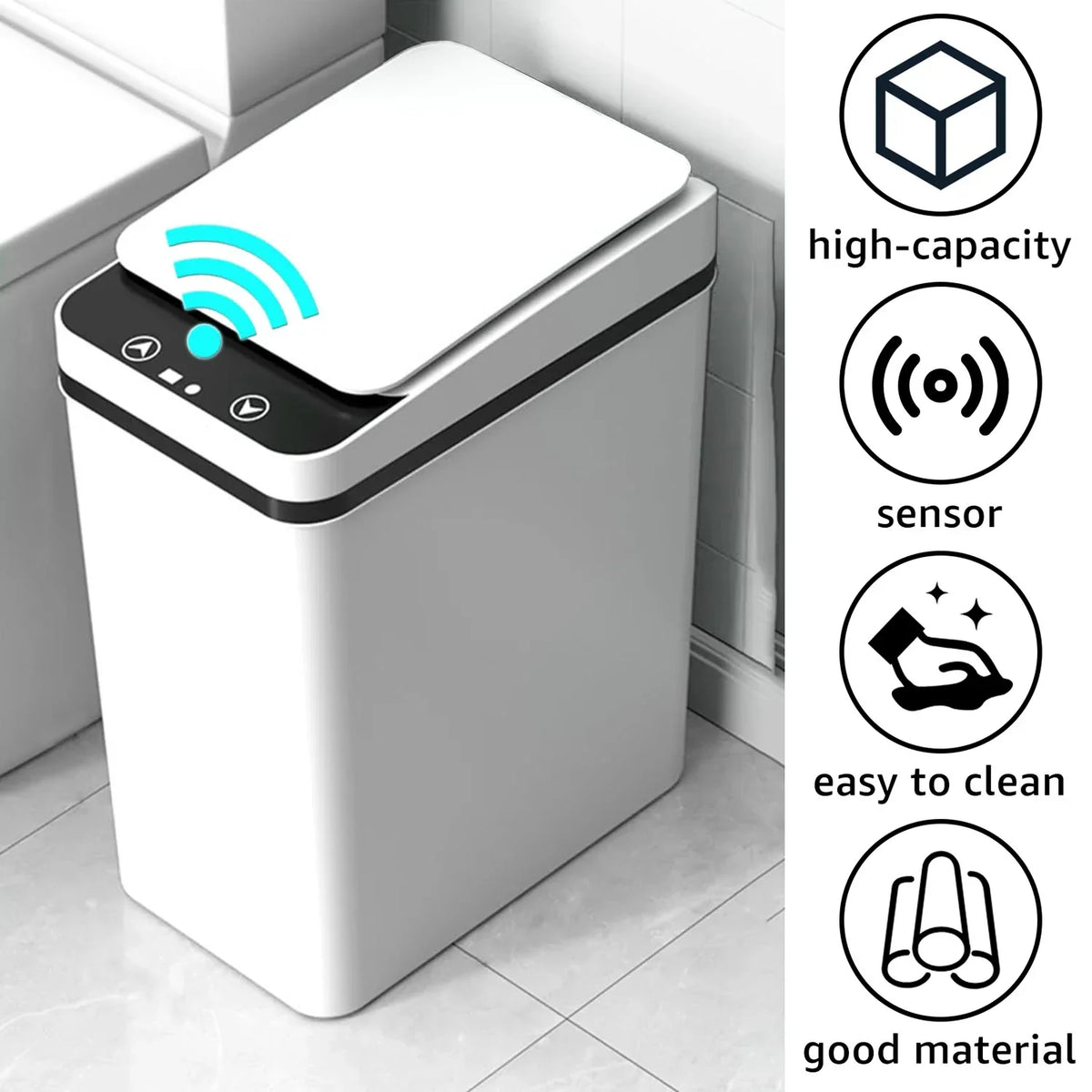Touchless Automatic Trash Can 12L Sensor Kitchen - Tophatter Daily Deals