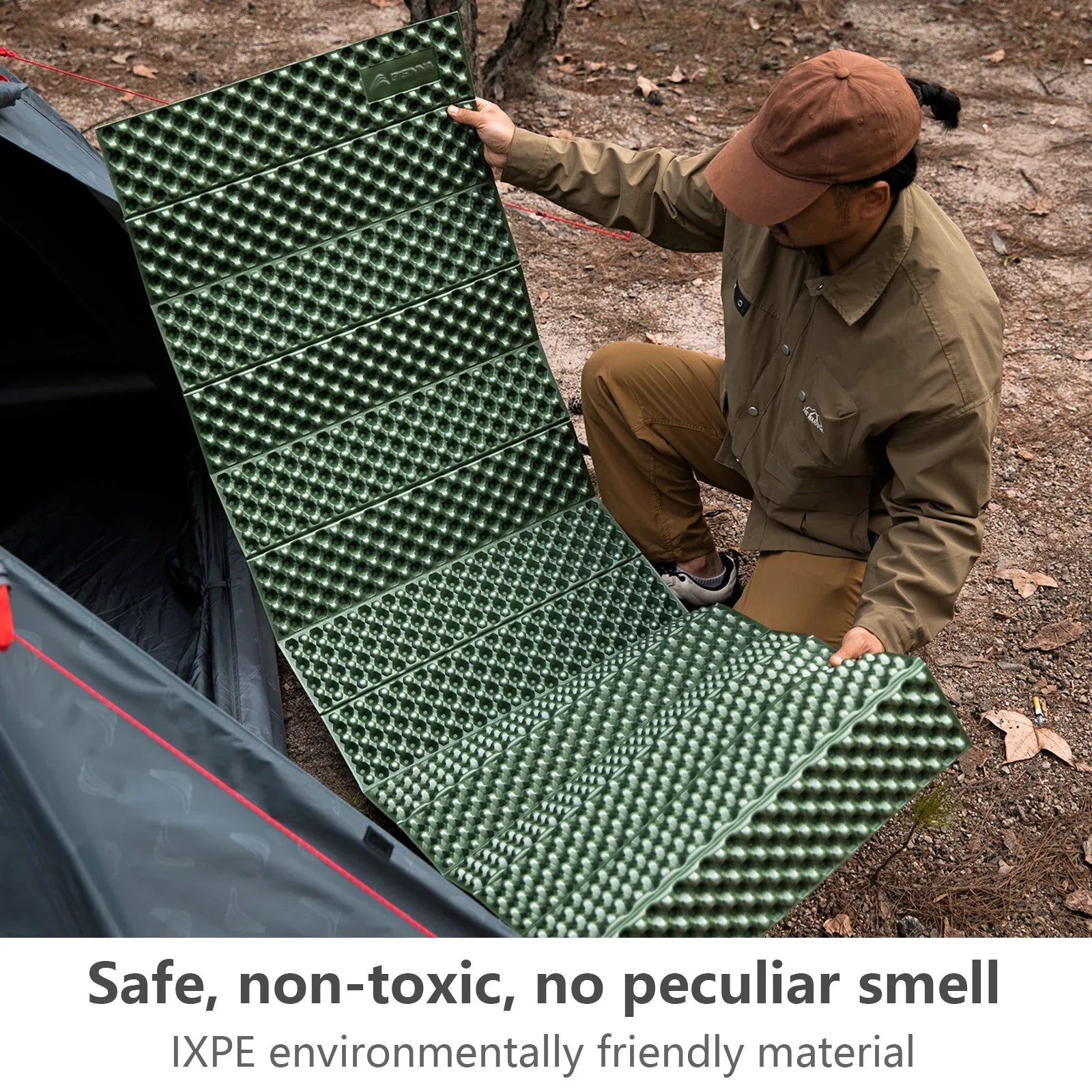 Ultralight Folding Camping Mat Moistureproof Pad Green Camping & Hiking - Tophatter Daily Deals