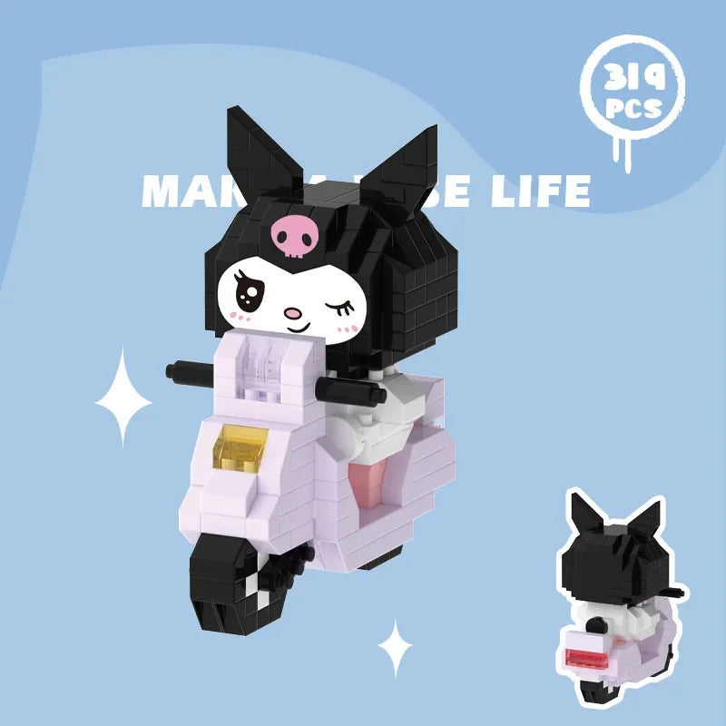 Sanrio Kuromi Lego Building Block Figures Kuromi Bike Anime - Tophatter Daily Deals