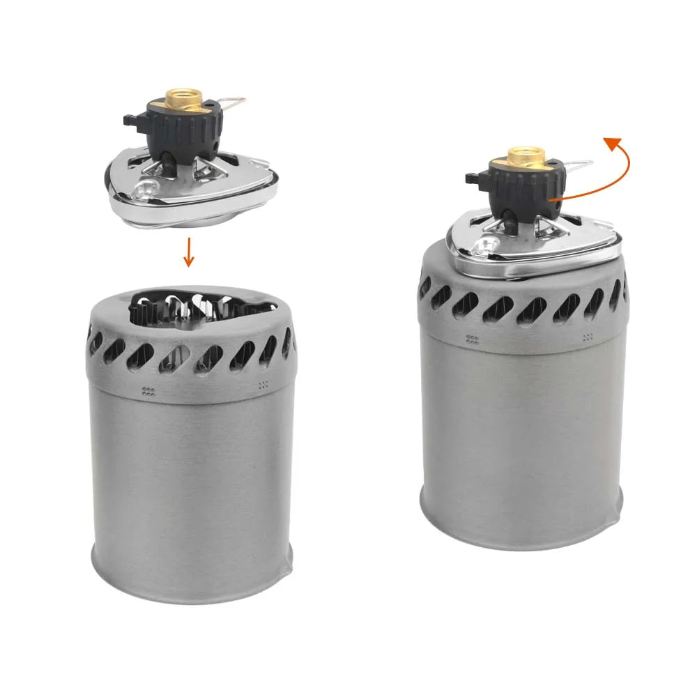 Outdoor Pot Burner Stove System Grey Camp Cooking - Tophatter Daily Deals