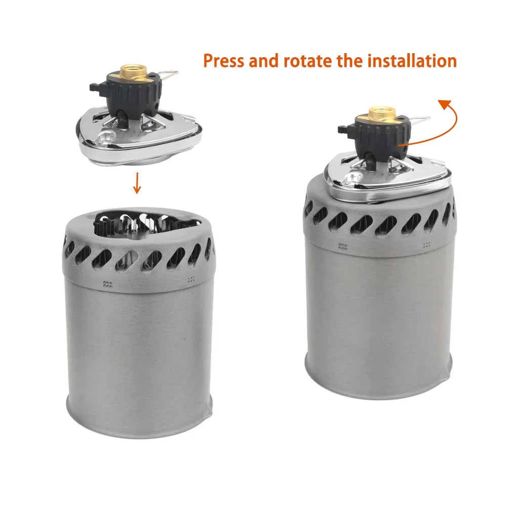 Outdoor Pot Burner Stove System Grey Camp Cooking - Tophatter Daily Deals