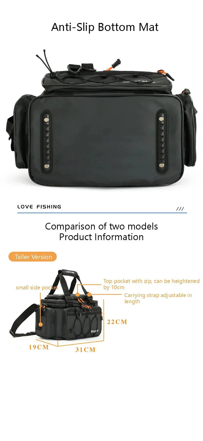 Waterproof Fishing Gear Shoulder Bag Camping Black Duffel Bags - Tophatter Daily Deals