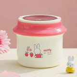Miffy Round Double Stainless Steel Insulated Lunch Box 900ml Coral Animals - Tophatter Daily Deals