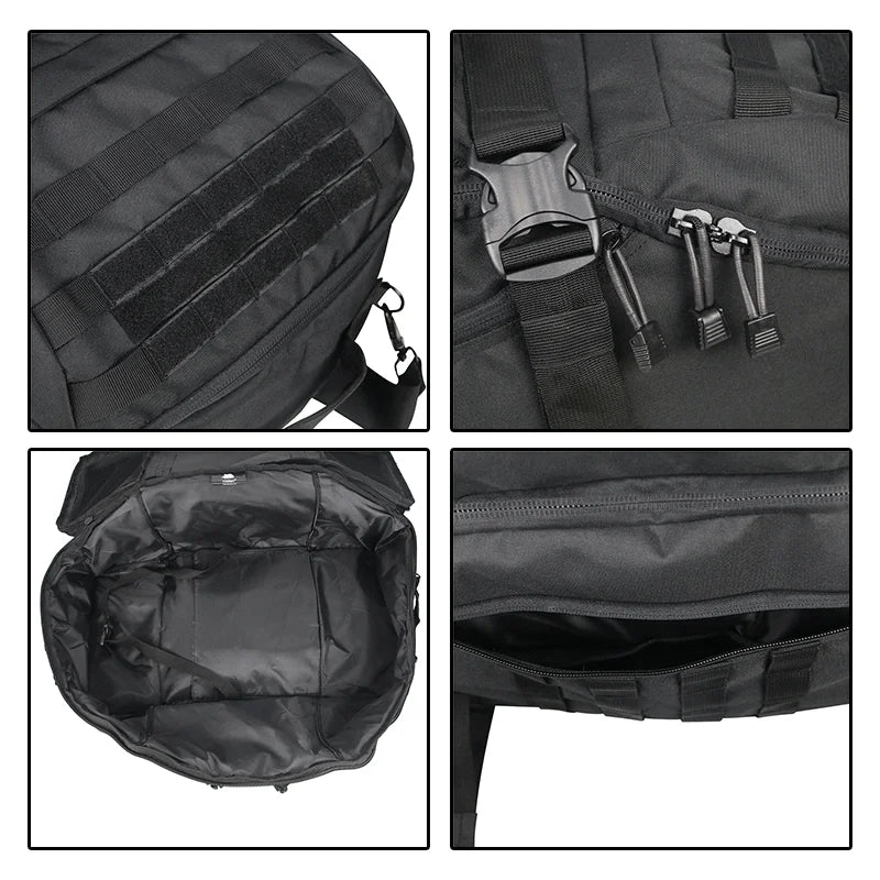 Tactical Molle Sport Travel Duffel Bag Black Duffel Bags - Tophatter Daily Deals