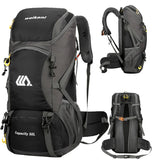 50L Waterproof Travel Backpack Rucksack Black Backpacks - Tophatter Daily Deals