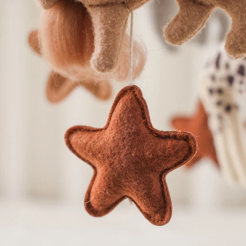 Wooden Felt Animal Crib Mobile With Soothing Calming Music - Tophatter Daily Deals