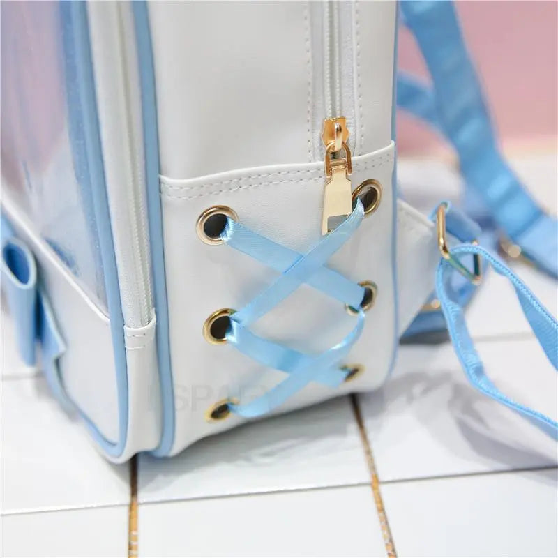 Clear Transparent Bow School Backpack Rucksack Japanese School Mythical - Tophatter Daily Deals