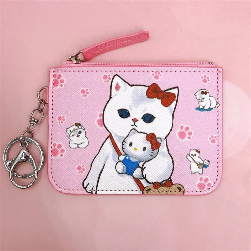 Mofusand x Sanrio Card Holder Coin Purse Keyring Hello Kitty Animals - Tophatter Daily Deals